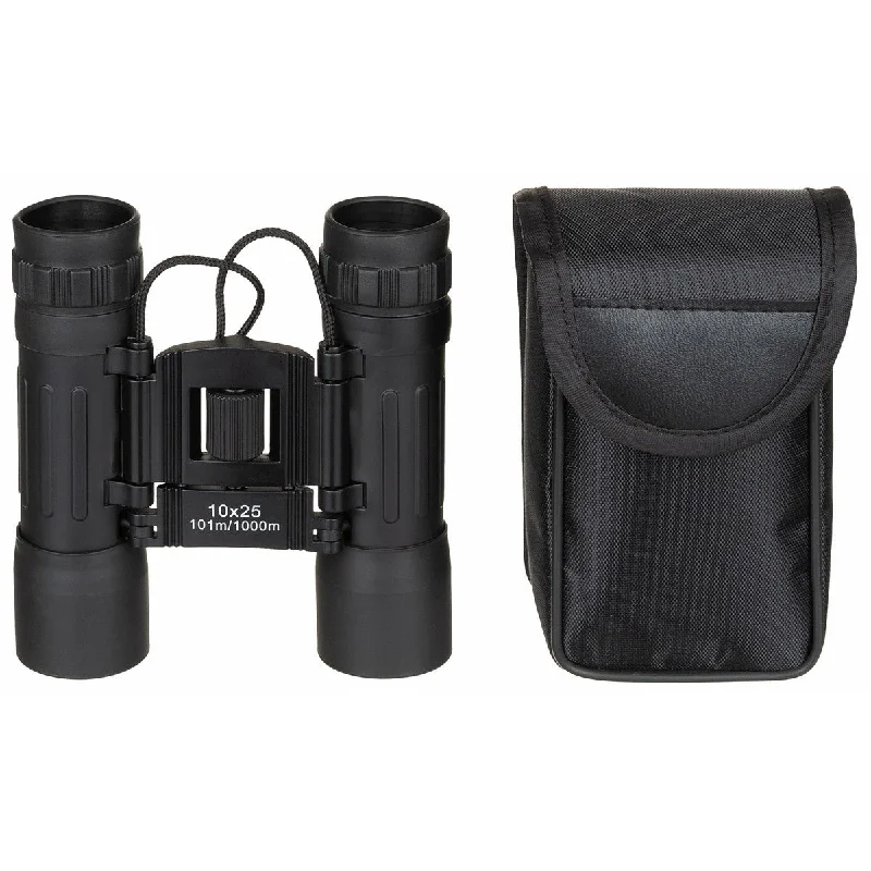 Black Ruby Lens Binoculars Foldable 10 x 25