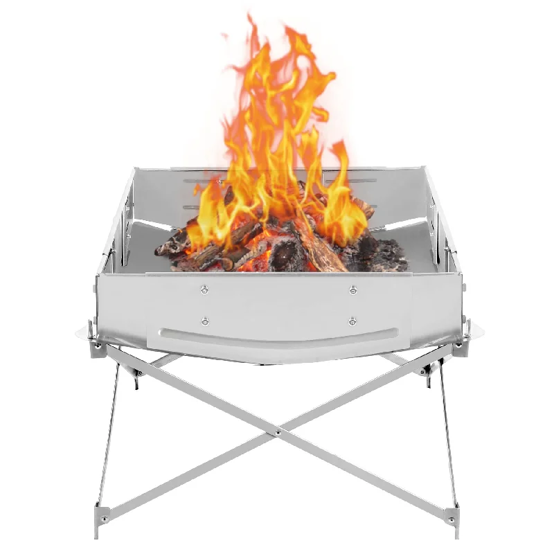 Camp Travel Firepits with 4 Wind Shields