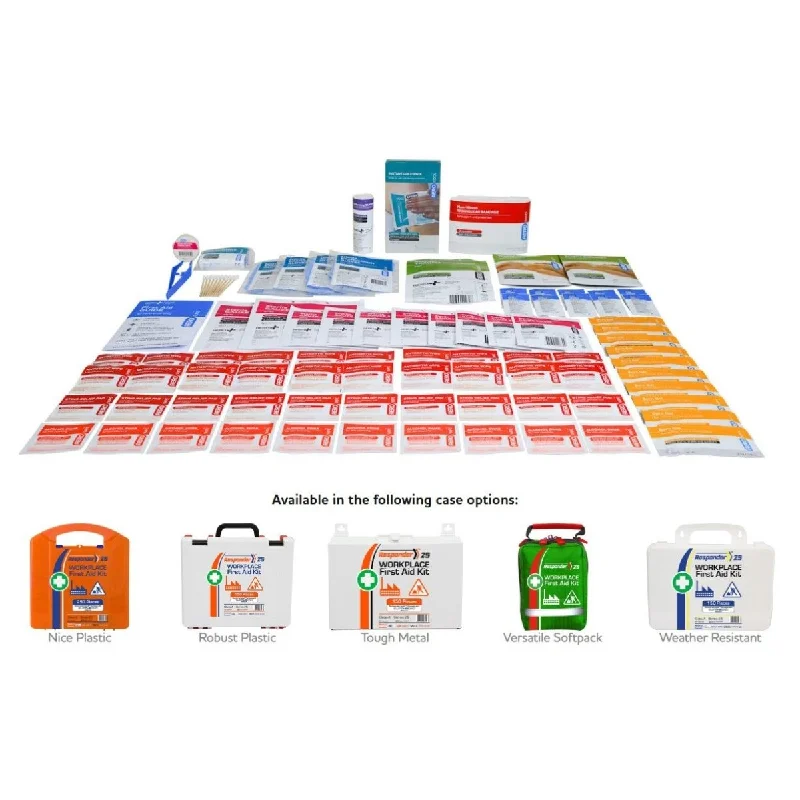 First Aid Kit for Wounds, Burns, and CPR - 25 People, Class A, 110 PCS, Various Cases