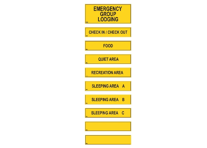 Group Lodging Signage Set (SIGN1016)