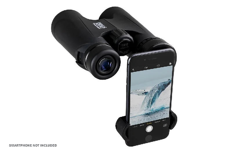 Popular Science by Celestron Outland X 12x42mm Roof Binocular with Smartphone Adapter and Bluetooth remote