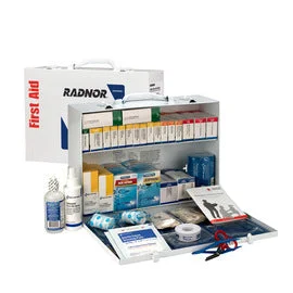 RADNOR™ White Metal Portable Or Wall Mount  First Aid Cabinet