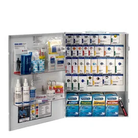 RADNOR™ White Metal Wall Mount 150 Person X-Large First Aid Cabinet