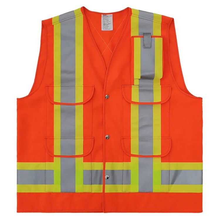 Surveyor Style Traffic Vest w/pockets, CSA Z96-22 Class 2 Level 2 (VEST1270.2)