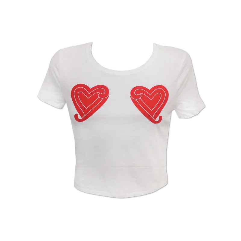 Women's Hearts Croptop T-shirt