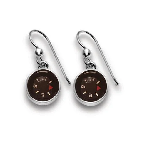 Compass Earrings, Dangle