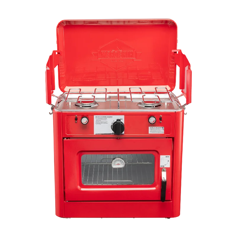 Dual Burner Camping Oven with Carrying Bag