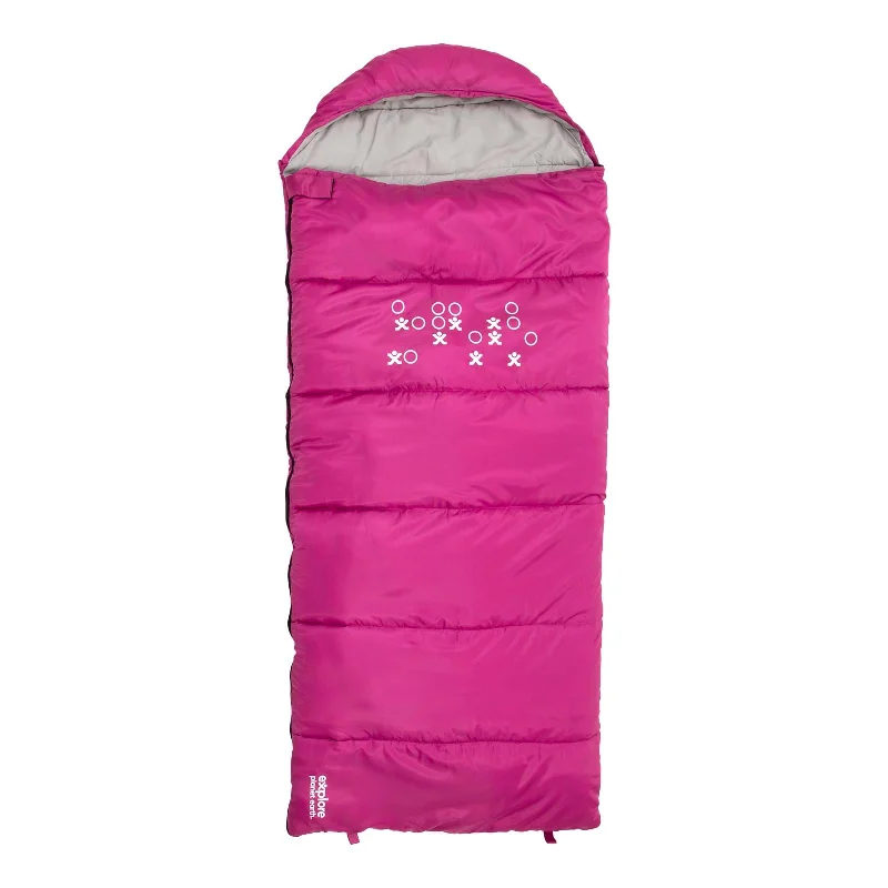 Explore Planet Earth - Comas Kids Sleeping Bag Pink