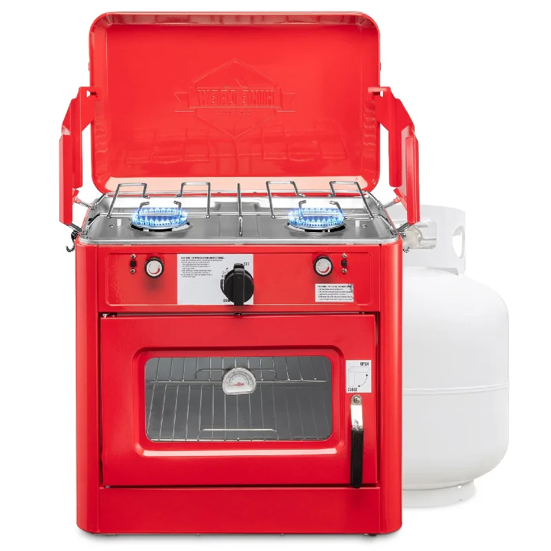 Gas Camping Oven, CSA Approved 2-Burner Stove & Camp Oven with Bag, Igniter & More