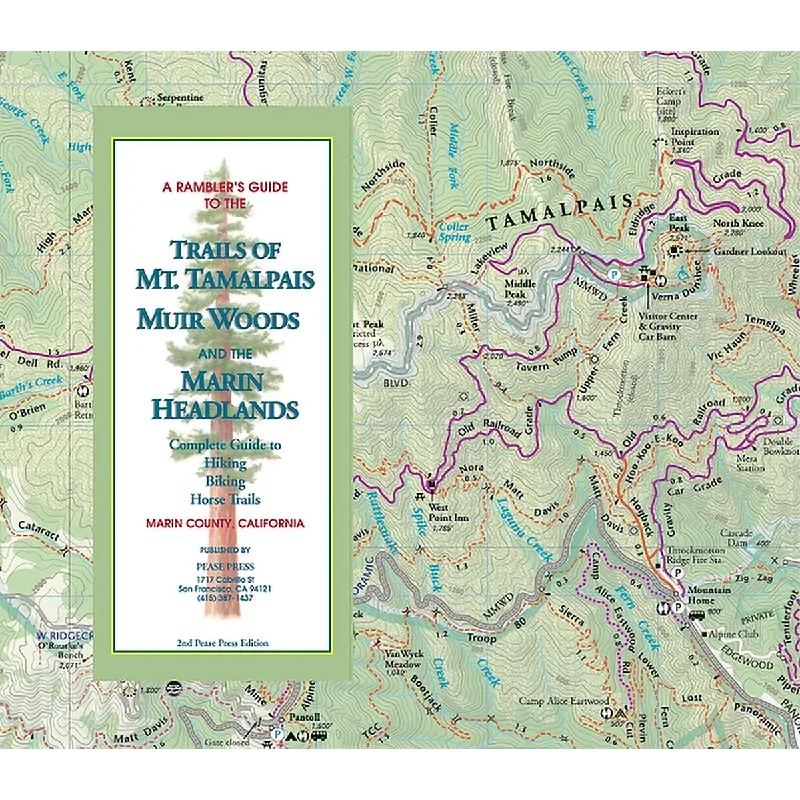 Mt Tam, Muir Woods and Headlands Map