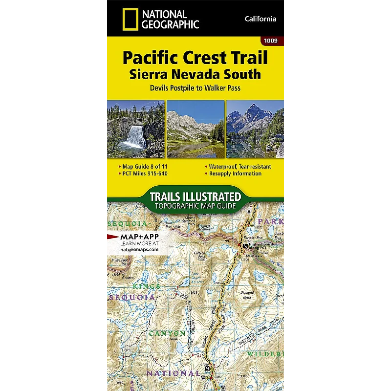 Pacific Crest Trail: Sierra Nevada South Map